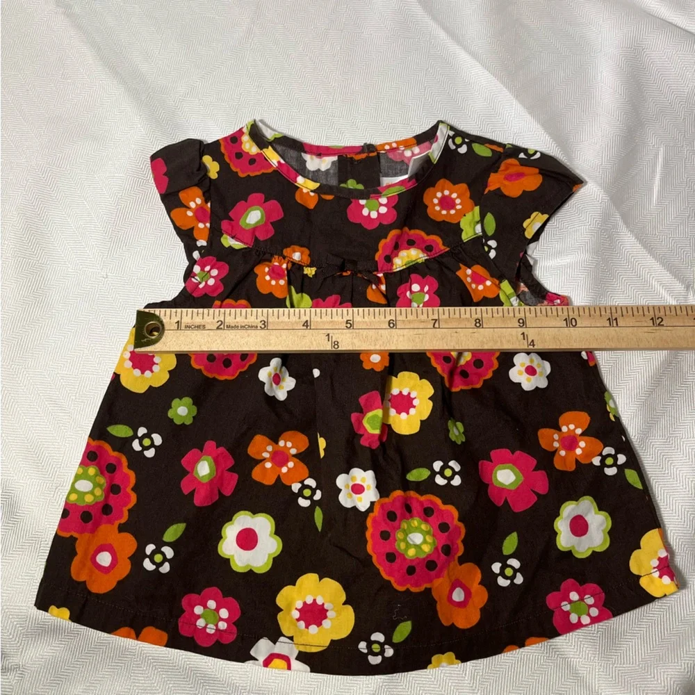 Gymboree Brown Summer‎ Dress with Flowers Size 12-18 Months